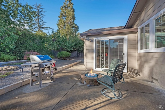 view of patio / terrace featuring grilling area