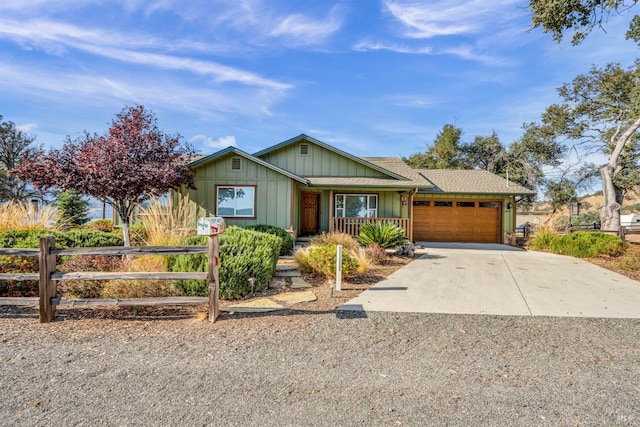 ranch-style house with a garage