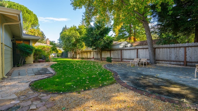 view of yard with a patio