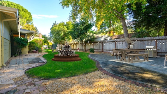 view of yard with a patio