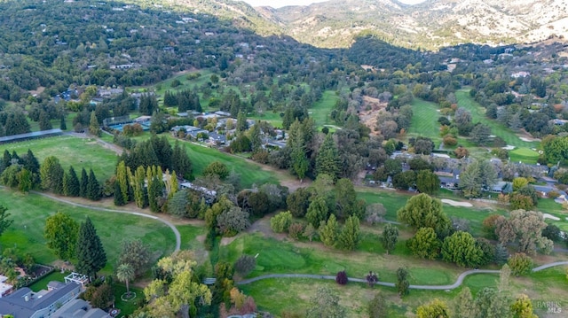 aerial view featuring a mountain view