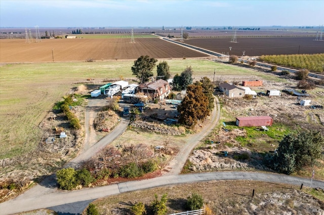 aerial view with a rural view