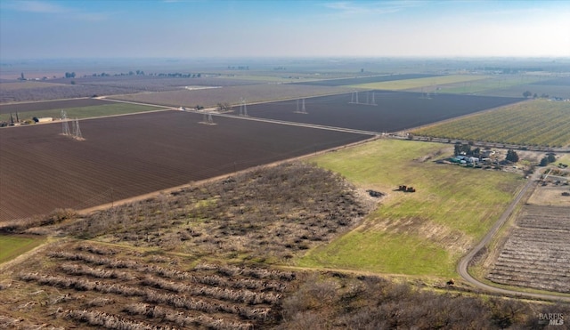 bird's eye view featuring a rural view