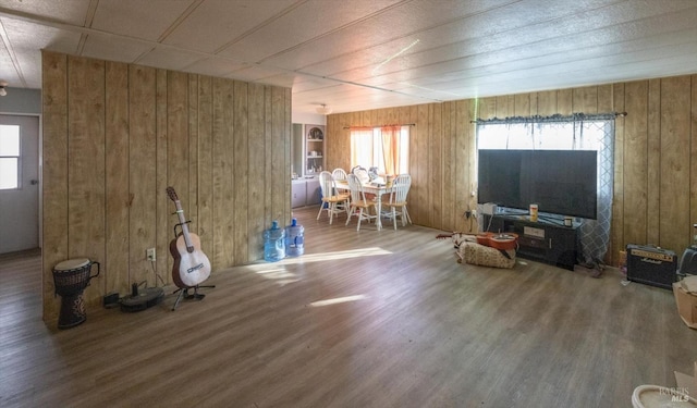 8690 Diablo View Ln, Winters, CA 95694 - living area with wood finished floors and wood walls