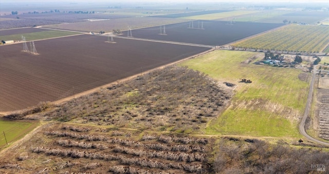 drone / aerial view featuring a rural view