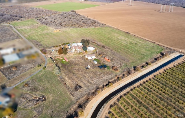 bird's eye view featuring a rural view