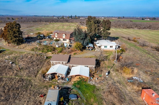 bird's eye view with a rural view