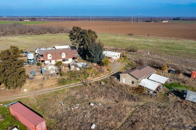 drone / aerial view with a rural view