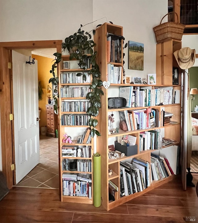 interior space with hardwood / wood-style flooring