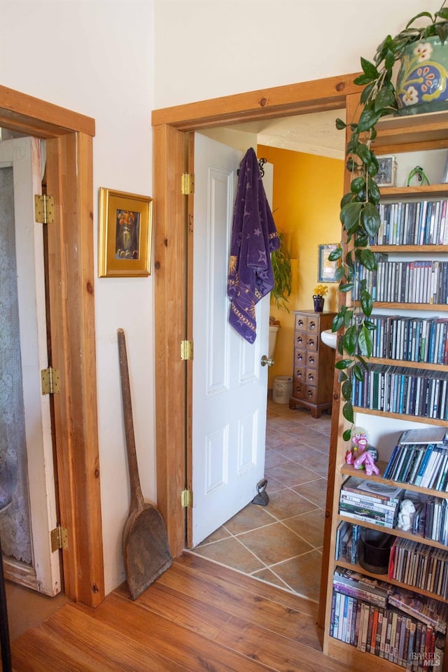 interior space featuring wood-type flooring