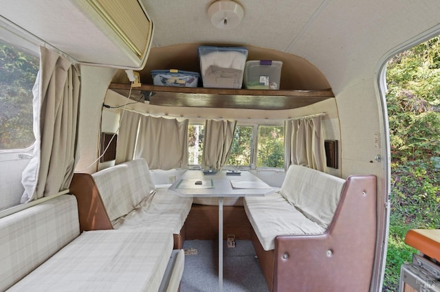 interior space featuring lofted ceiling