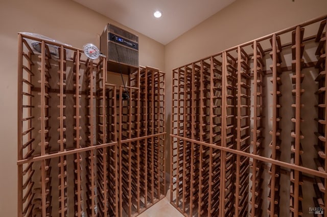 wine area featuring tile patterned flooring