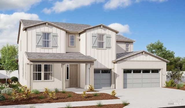 view of front of house featuring a garage