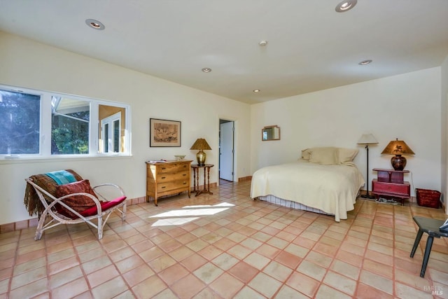 view of tiled bedroom