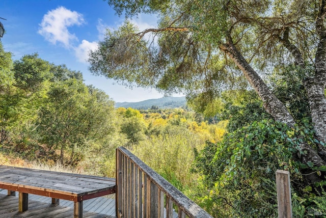 exterior space with a mountain view