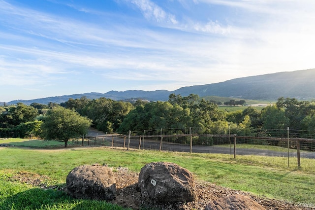 property view of mountains with a rural view