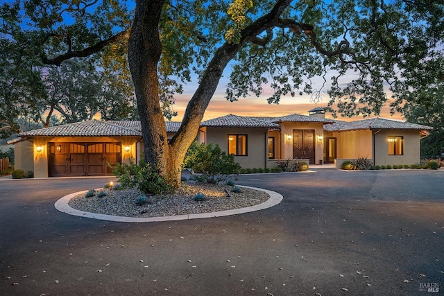 view of front of house featuring a garage