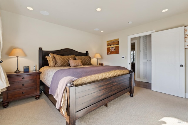 view of carpeted bedroom