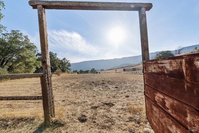 mountain view with a rural view