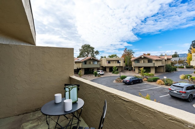 balcony with a residential view