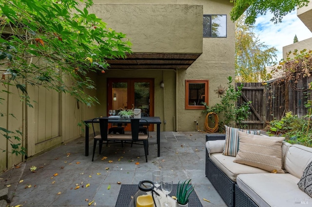 view of patio / terrace featuring an outdoor living space