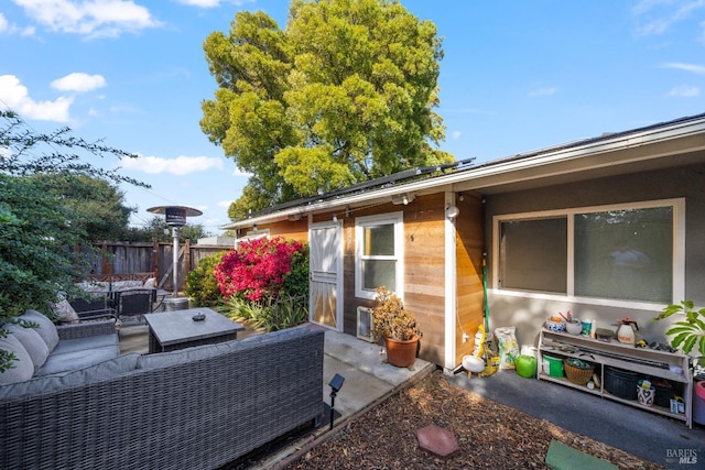 view of patio / terrace featuring an outdoor living space