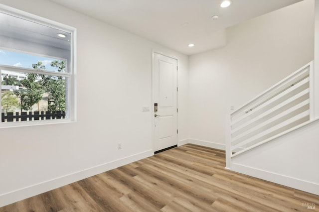 entryway featuring light hardwood / wood-style flooring