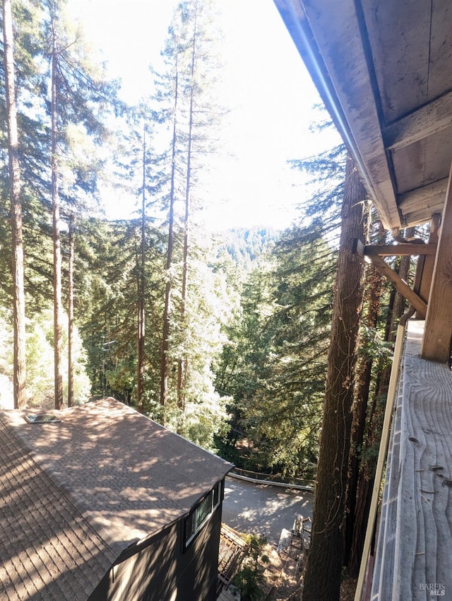 view of patio with a balcony