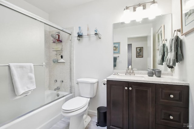 1240 Peppertree Cir, Saint Helena, CA 94574 - bathroom featuring toilet, vanity, and shower / bath combination with glass door