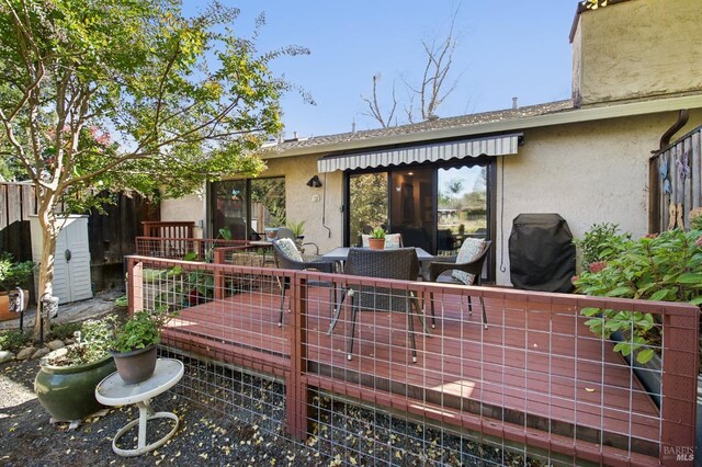 1240 Peppertree Cir, Saint Helena, CA 94574 - deck featuring outdoor dining area and fence