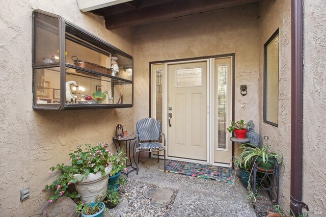 1240 Peppertree Cir, Saint Helena, CA 94574 - entrance to property with stucco siding