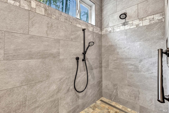 room details with tiled shower