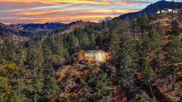 property view of mountains with a view of trees