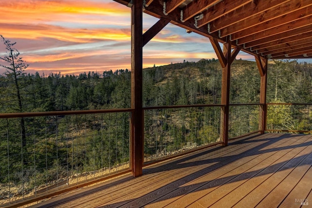 view of deck at dusk