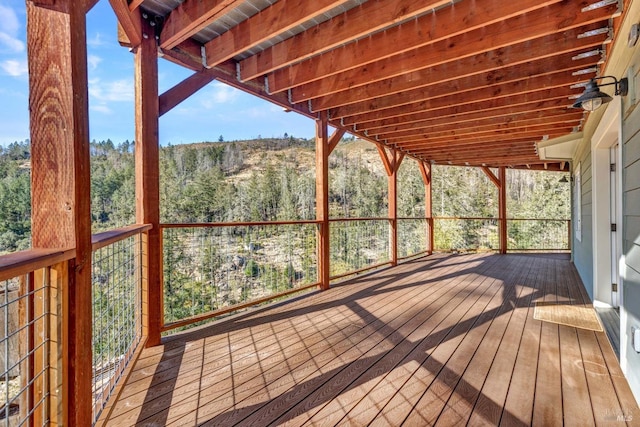 view of wooden terrace