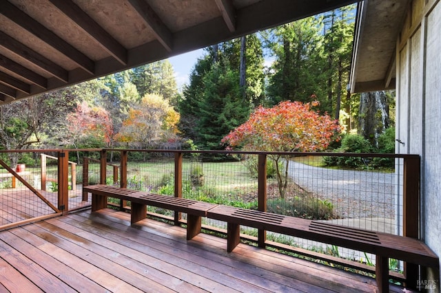 view of wooden terrace