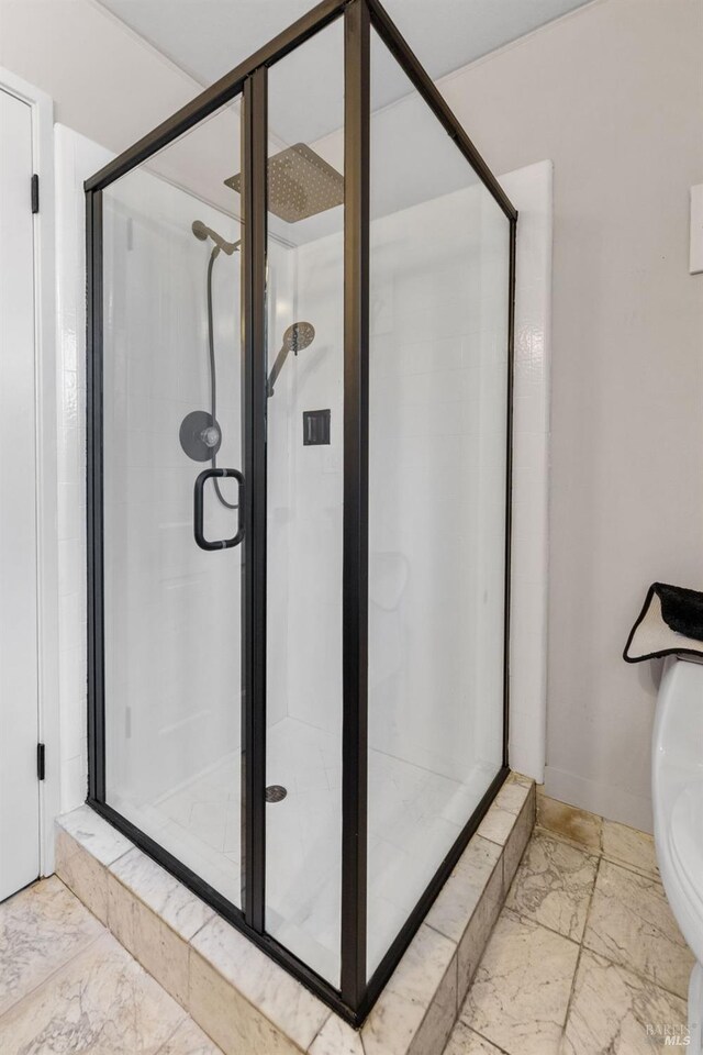 bathroom with walk in shower