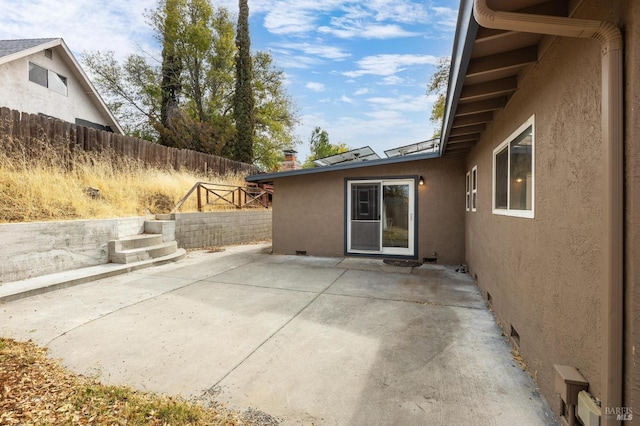 view of patio with fence