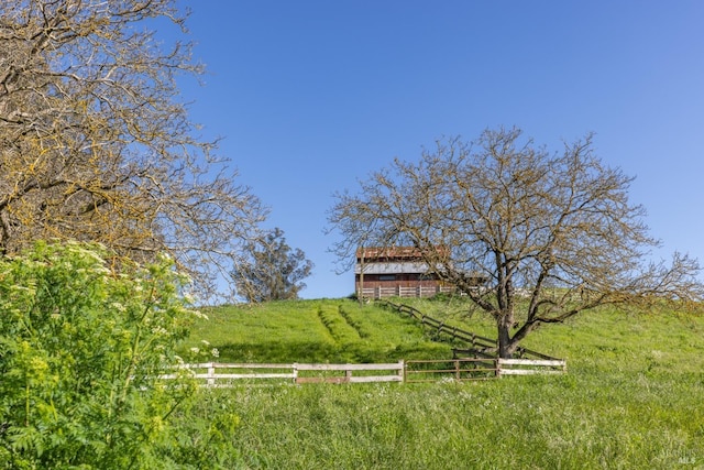 840 W Railroad Ave, Cotati, CA 94931 - view of yard featuring a barn, fence, and an outdoor structure