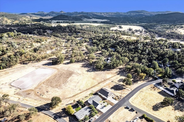 aerial view featuring a mountain view