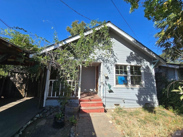 view of bungalow