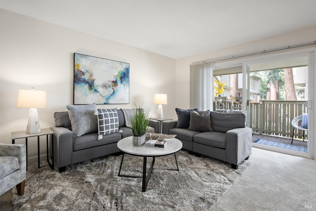 view of carpeted living room