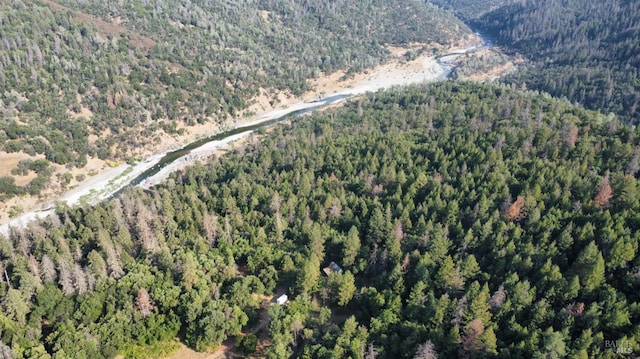 drone / aerial view with a mountain view