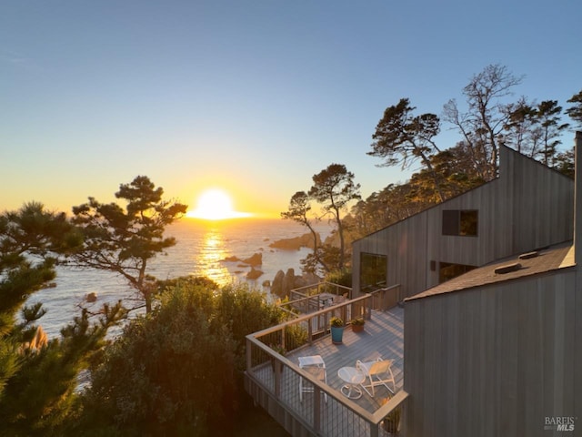 33755 Yardarm Dr Unit 15-1, The Sea Ranch, CA 95497 - wooden terrace featuring a water view