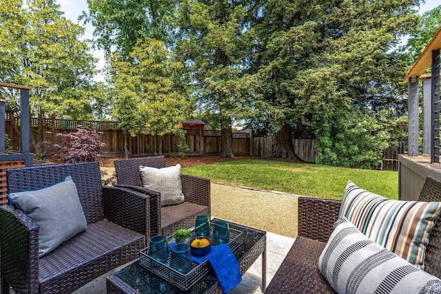 view of patio / terrace with an outdoor hangout area