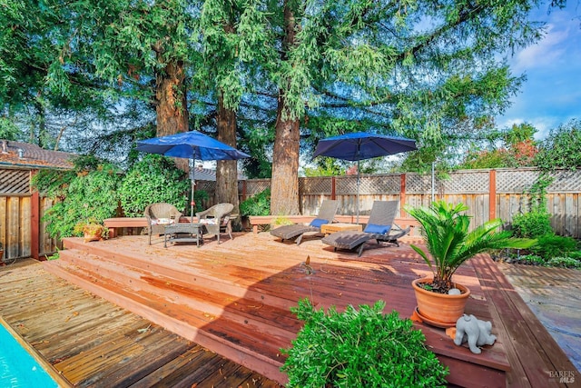 view of wooden terrace