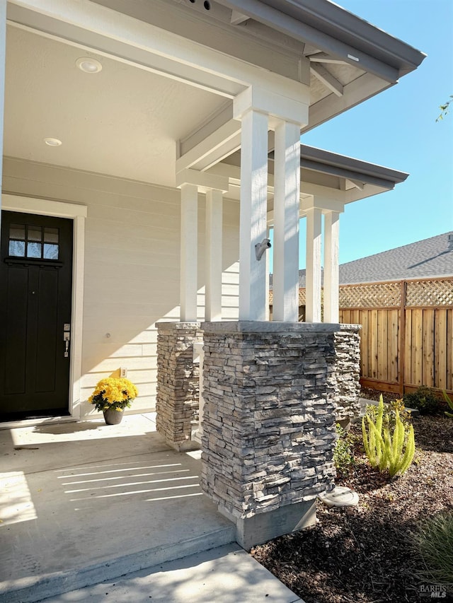 view of doorway to property