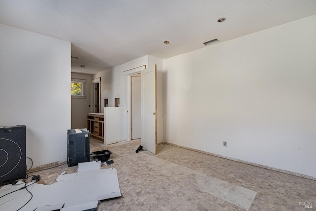 interior space featuring light colored carpet