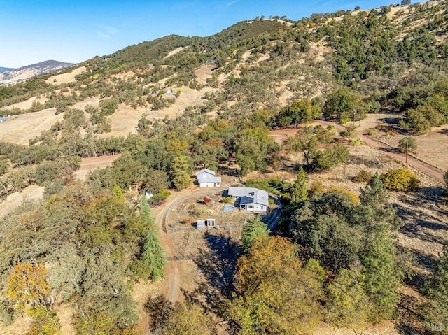 aerial view featuring a mountain view