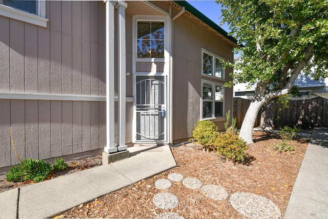 view of doorway to property